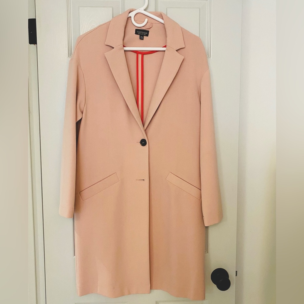 Topshop Women's Pink Coat